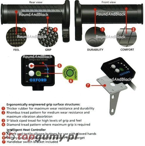Oxford HotGrips Touring Podgrzewane Manetki do motocykli turystycznych OF691