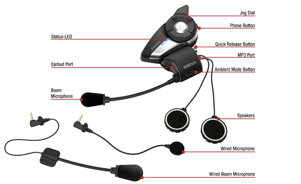 Sena Interkom Motocyklowy 20S EVO Bluetooth 4.1 z zestawem mikrofonów do 2km (1 zestaw)