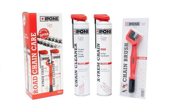 Ipone X-Trem ROAD Chain Care Zestaw do Czyszczenia i smarowania łańcucha 