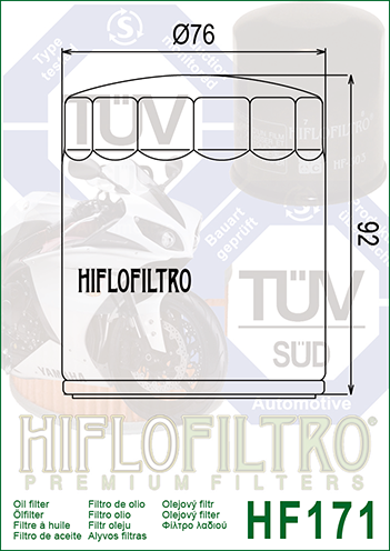 Filtr Oleju Hiflo Filtro HF171C RC Harley-DAVIDSON BUELL 